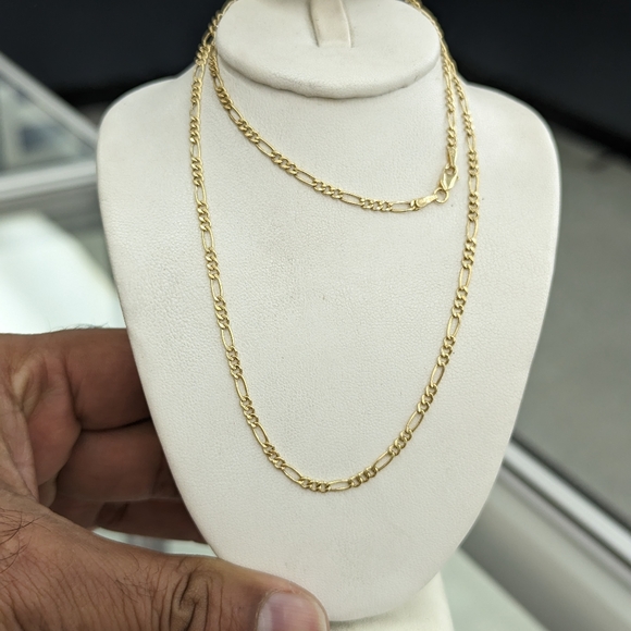 10kt Real Gold Figaro Chain 2.5mm 20 inch